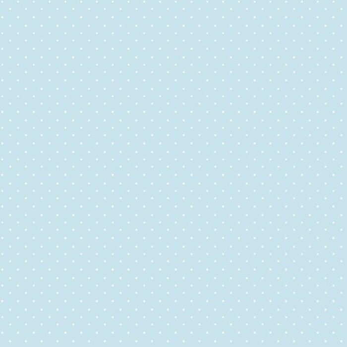 Behang lichtblauw met witte stippen G56050