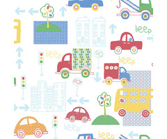 Behang met auto's en bussen G56010