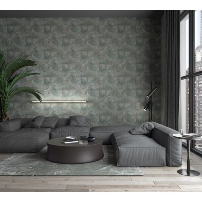 Behang grafische halve cirkels