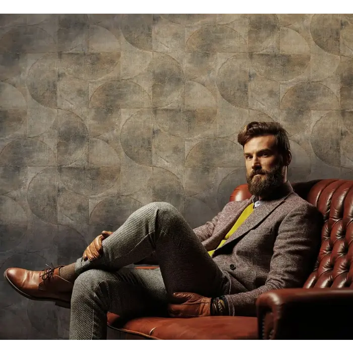 Behang grafische halve cirkels