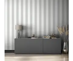Behang met brede streep 34408