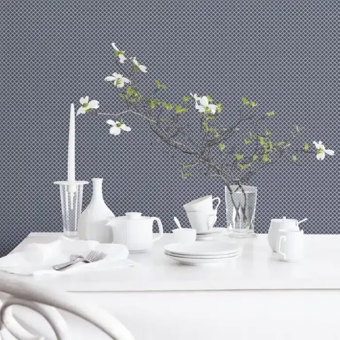 Behang met grafisch bloemetje G56664