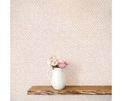 Behang met honingraat print G56654