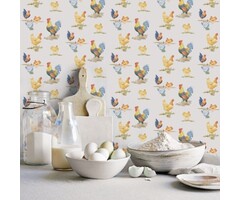 Behang met kippen G45416