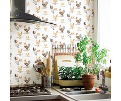 Behang met kippen G45415