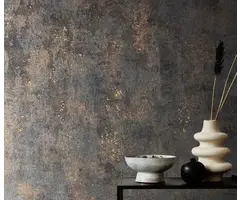Behang met metallic betonstuc look 34270
