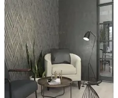 Behang met golvende lijnen 34264