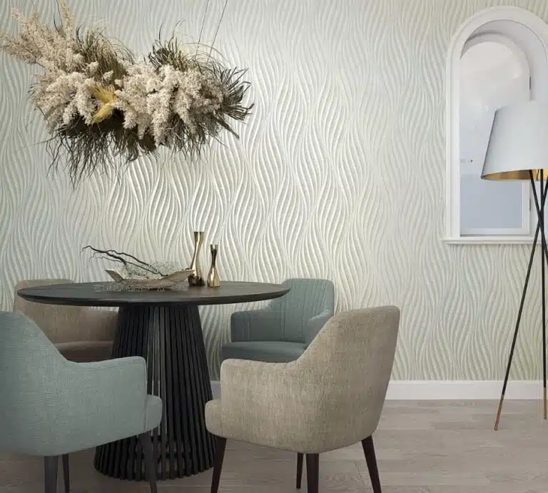 Behang met golvende lijnen 34260