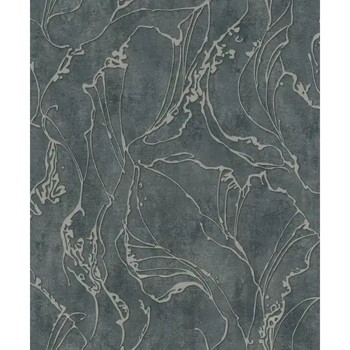 Behang met metallic marmer aderen 34257