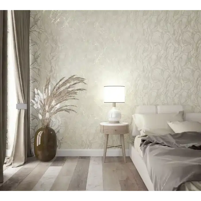 Behang met metallic marmer aderen 34252