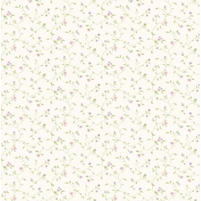 Behang met bloemenstrengen G67923