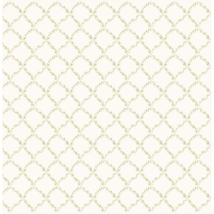 Behang met ruitjes van bloemen G67907