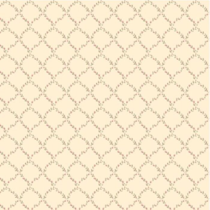 Behang met ruitjes van bloemen G67904