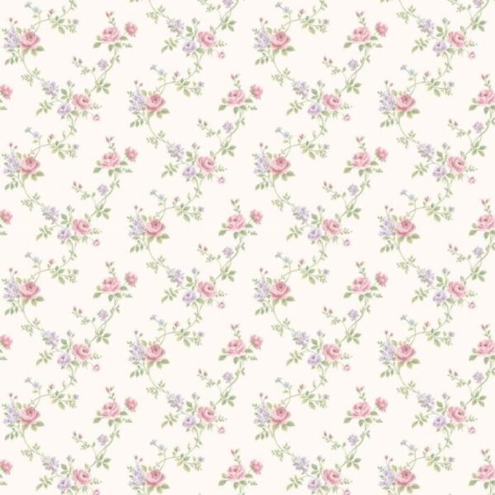 Behang met roosjes G67896