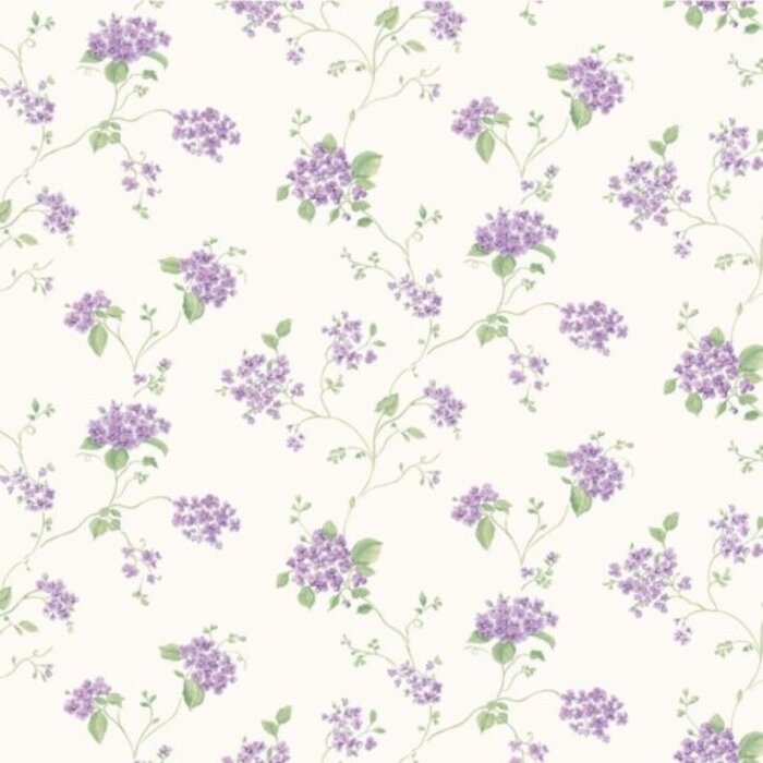 Behang met hortensia's G67867