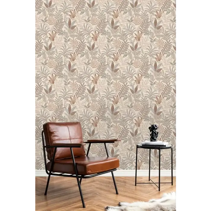 Behang met bladerenprint AL26292