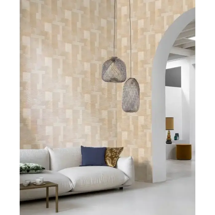 Behang met grafische lijnen en cirkels AL26281