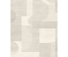 Behang met grafische lijnen en cirkels AL26280