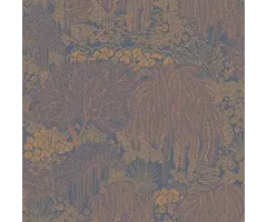 Behang met metallic bomen- en bladerenprint AL26264