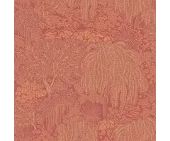 Behang met metallic bomen- en bladerenprint AL26263