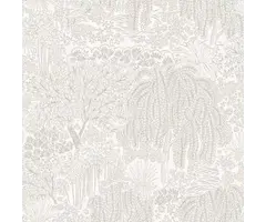 Behang met metallic bomen- en bladerenprint AL26260