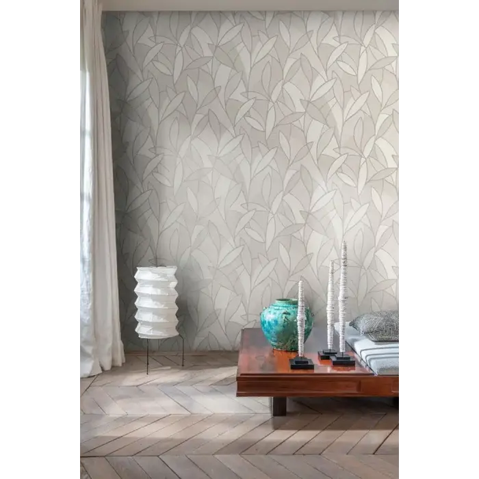 Behang met bladerenprint AL26230