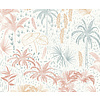 Arty - Palm Trees wit/blauw/oker A831-10