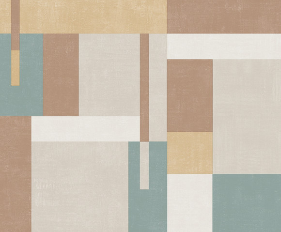 Arty - Blocks grijs/beige/blwgroen M270-02