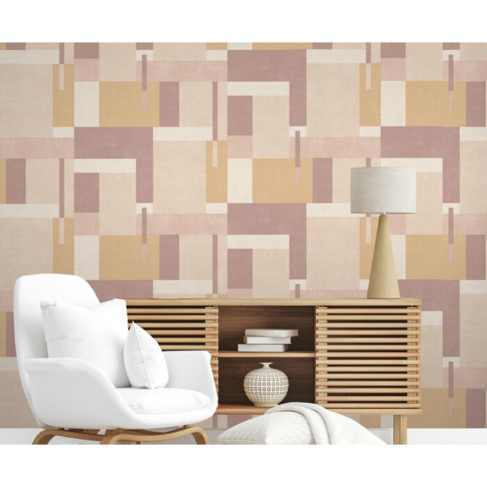 Arty - Blocks beige/oudroze/oker M270-07