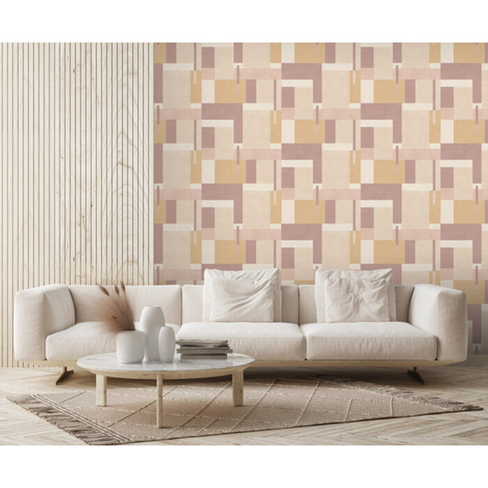 Arty - Blocks beige/oudroze/oker M270-07