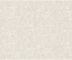 Arty - Faces beige/wit M412-07