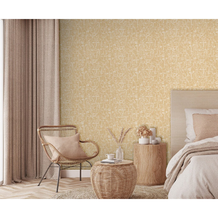 Arty - Faces oker/wit M412-12