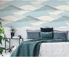 Arty - Abstract Hills blauw M451-01