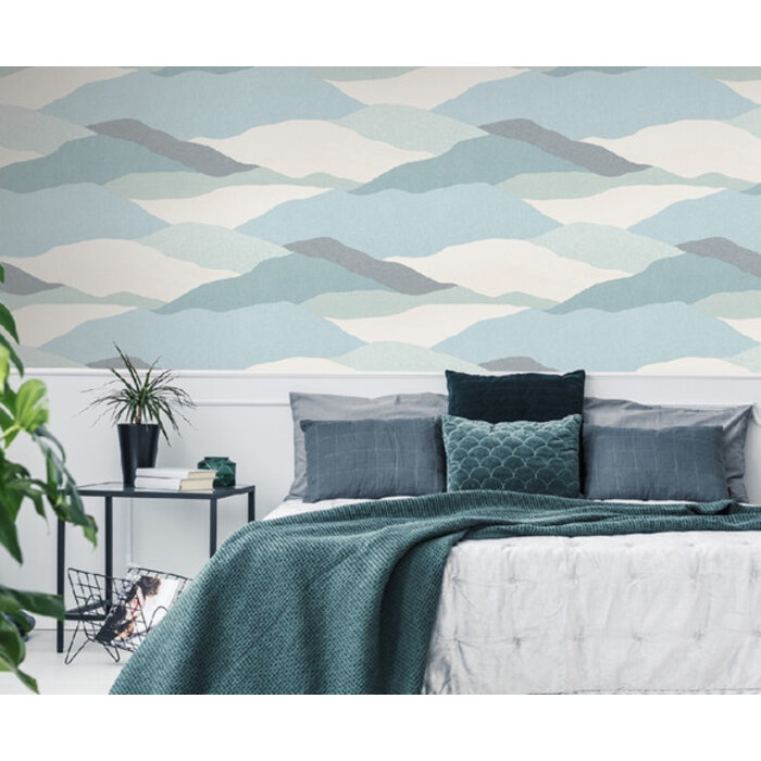 Arty - Abstract Hills blauw M451-01