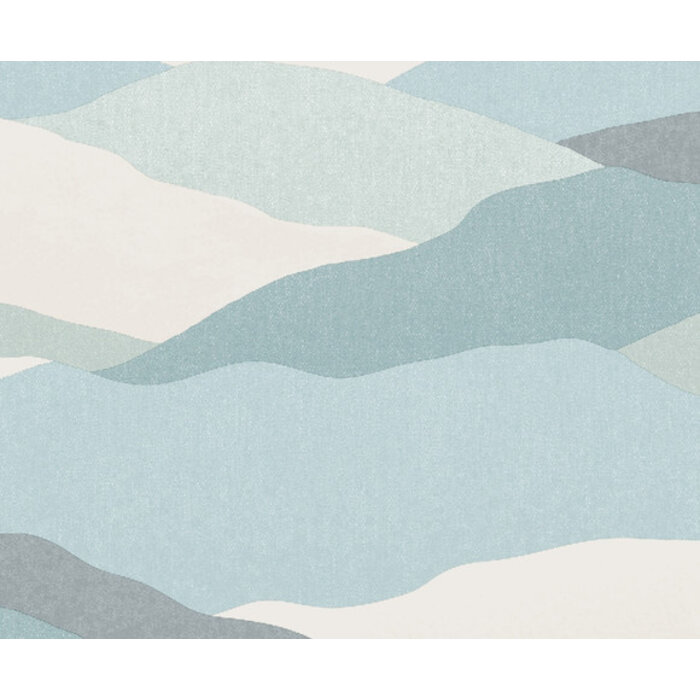 Arty - Abstract Hills blauw M451-01