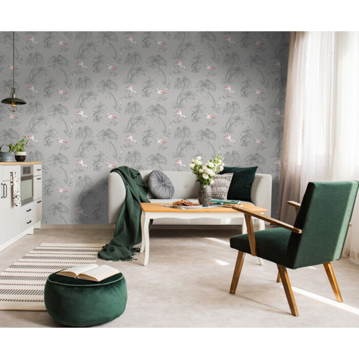 Imaginarium 2 - flamingo grijs/roze 12381