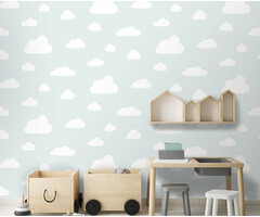 My Kingdom - Clouds lichtgroen/wit A618-04