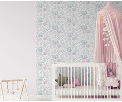 My Kingdom - Flowers groen/roze A906-03