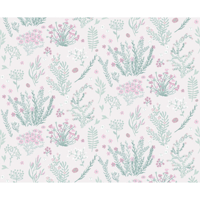 My Kingdom - Flowers groen/roze A906-03