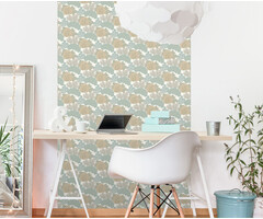 My Kingdom - Leaves beige/groen A968-04