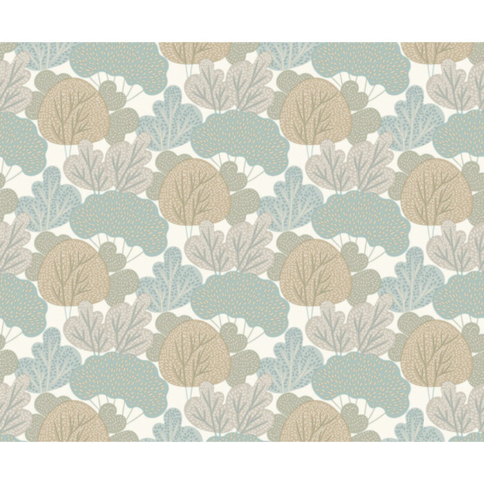 My Kingdom - Leaves beige/groen A968-04