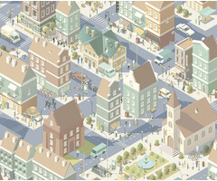 My Kingdom - City Life groen/beige L976-11