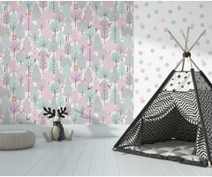 My Kingdom - Forest Animals roze M516-03