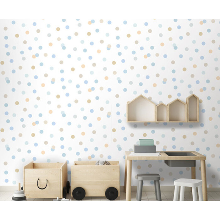 My Kingdom - Dots Large beige/blauw M519-01