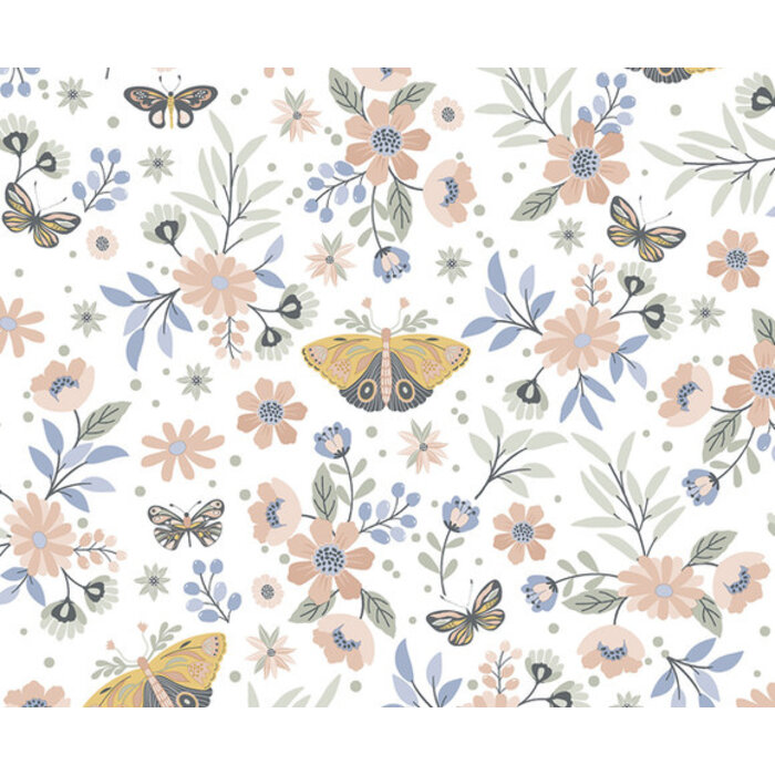 My Kingdom - Butterflies beige/groen M581-05