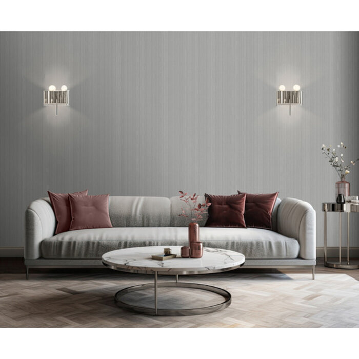 Venezia - streep grijs glitter M665.09