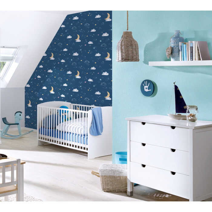 AS Creation Little Love behang Maan en Wolkjes 38141-1