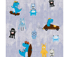 AS Creation Little Love behang Komische Monsters 38121-1