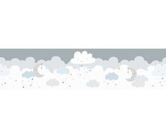 VROLIJKE MAAN EN WOLKEN BEHANGRAND - AS Creation Lovely Kids 403744