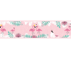 VERLIEFDE FLAMINGO BEHANGRAND - AS Creation Lovely Kids 403758